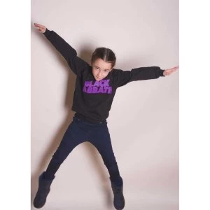 Black Sabbath - Wavy Logo Kids 12 - 13 Years Sweatshirt - Black