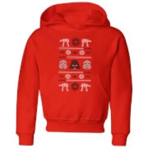 Star Wars Imperial Knit Kids Christmas Hoodie - Red - 11-12 Years