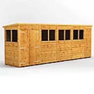 Power Garden Shed 184PPDD Golden Brown 18x4