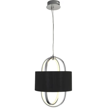 Searchlight Lighting - Searchlight Madrid LED Pendant, Black Shade 3000K