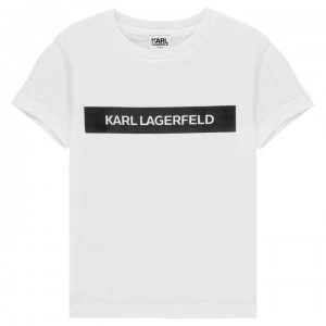 KARL LAGERFELD Junior Boys Multi Theme T Shirt - Blanc 10B