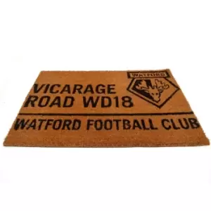 Watford FC Door Mat (One Size) (Brown/Black)