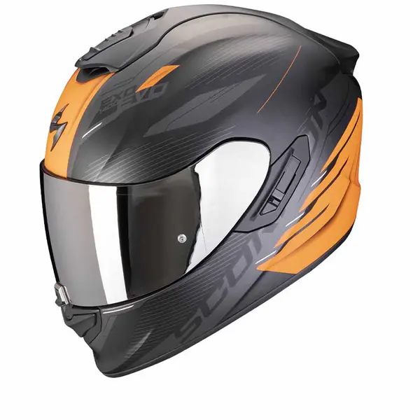 Scorpion EXO-1400 Evo II Air Luma Matt Black Orange Full Face Helmet XL