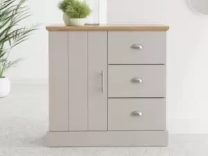 GFW Kendal Grey and Oak 1 Door 3 Drawer Multi Unit