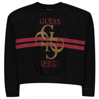 Guess Crop Sweatshirt - Jet Black JBLK