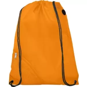 Oriole Duo Pocket Drawstring Bag (One Size) (Orange) - Bullet