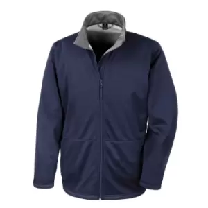 Result Core Mens Soft Shell 3 Layer Waterproof Jacket (XL) (Navy Blue)