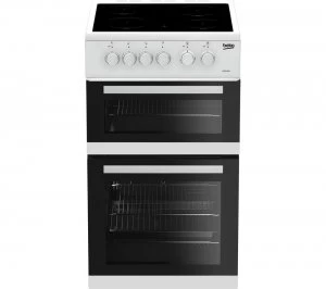 Beko KDC5422AW 50cm Double Electric Cooker