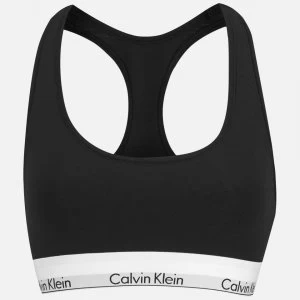 Calvin Klein Womens Modern Cotton Bralette - Black - L