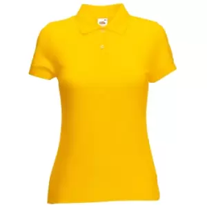 Fruit Of The Loom Womens Lady-Fit 65/35 Short Sleeve Polo Shirt (L) (Sunflower)