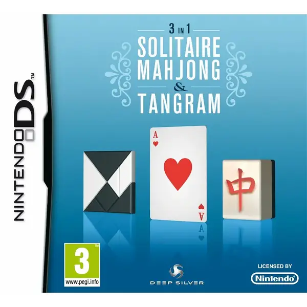 3 in 1 Solitaire Mahjong and Tangram Nintendo DS Game