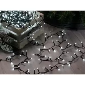 Festive Indoor & Outdoor 7ft Christmas Tree Glow-Worm Lights 1000 White LEDs