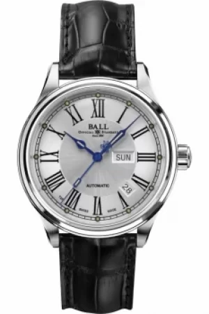 Mens Ball Trainmaster Roman Automatic Watch NM1058D-L4J-WH