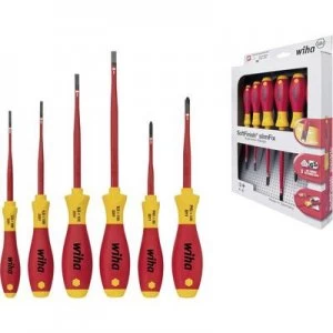 Wiha SlimFix electric VDE Screwdriver set 6 Piece Slot, Phillips