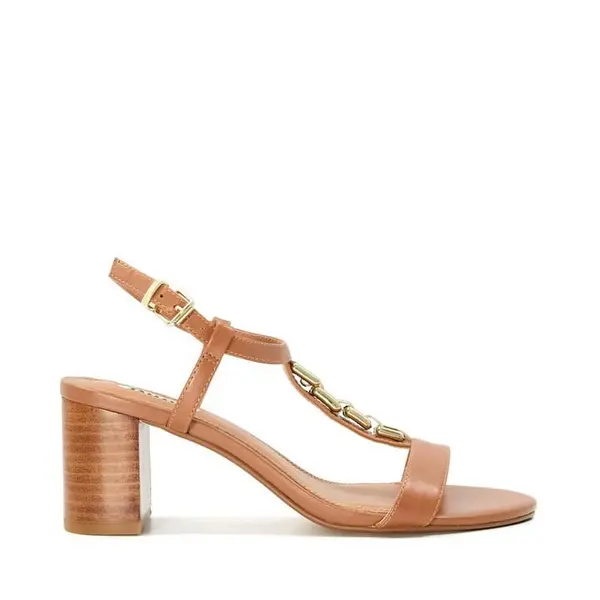 Dune London Just Heeled Sandals - Brown 4