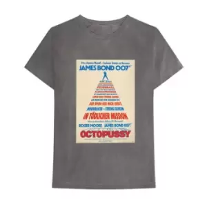 James Bond 007 - Octopussy German Poster Unisex XX-Large T-Shirt - Grey