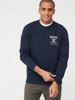 Barbour Small Chest Logo Sweat Top - Navy