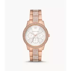 Michael Kors Womens Tibby Multifunction Rose Gold-Tone Stainless Steel Watch - Rose Gold