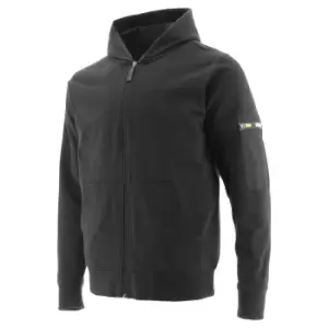 Caterpillar Mens Loop Back Full Zip Hoodie (L) (Black)