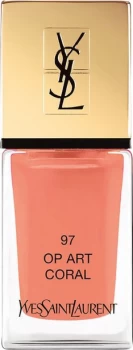 Yves Saint Laurent La Laque Couture Nail Polish Shade 97 Op Art Coral 10ml