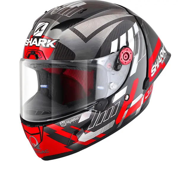 Shark Race-R Pro GP 06 Replica Zarco Winter Test Carbon Chrom Red DUR M