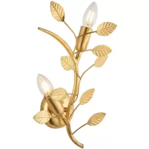 Merano Reggio Metal Wall Lamp, Gold Leaf