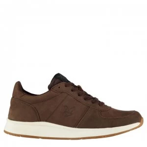 Lyle and Scott Speedie Leather Trainers Mens - Coffee Bean