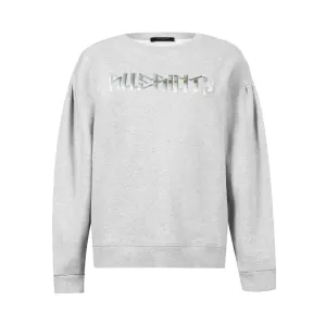 AllSaints Womens Noctis Ona Sweatshirt, Grey Marl, Size: XS