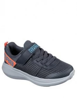 Skechers Boys Go Run 600 Trainer, Charcoal, Size 10.5 Younger