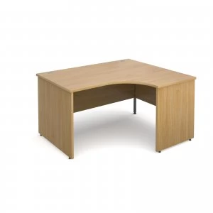 Maestro 25 PL Right Hand Ergonomic Desk 1400mm - OAK Panel Leg Design