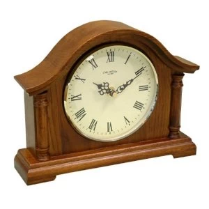 Arched Mantel Clock - Walnut Effect