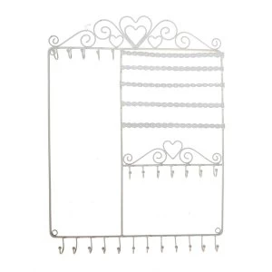 Sass & Belle Shabby Chic Vintage Wall Jewellery Cream Display