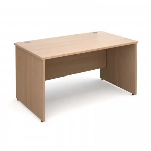 Maestro 25 PL Straight Desk 1400mm x 800mm - Beech Panel Leg Design