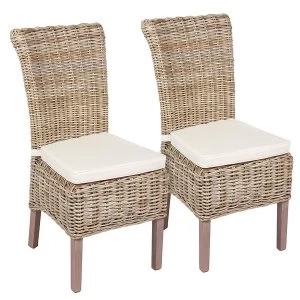 Robert Dyas Tocino Ready Assembled Pair of Wicker Chairs