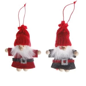 Sass & Belle Santa Felt Hanging Decoration (One Random Supplied)