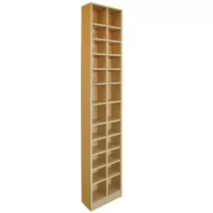 Techstyle Block Tall Sleek 360 Cd / 160 DVD Media Storage Tower Shelves Beech