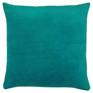 Solo Velvet Cushion Teal, Teal / 45 x 45cm / Polyester Filled