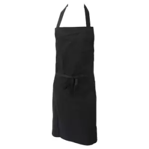 Dennys Unisex Polycotton Bib Workwear Apron Without Pocket (One Size) (Black)