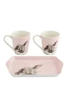 Royal Worcester Wrendale Bathtime Bunny Mug And Tray Set