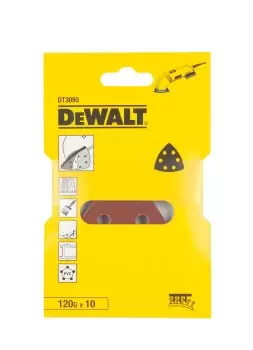 DEWALT Dt3093-Qz Detail Sanding Sheet 93X93Mm 120G (Pk10)