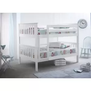 Oslo White Quadruple Bunk Bed and Memory Foam Mattresses