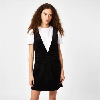 Jack Wills Marabelle Pinafore V Neck Mini Dress - Black