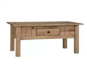 Seconique Panama Waxed Pine 1 Drawer Coffee Table