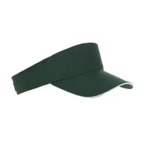 SOLS Unisex Ace Sun Visor (One Size) (Forest/White)