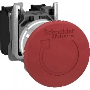 Schneider Electric XB4BS8444 Kill switch Front ring (steel), + kill switch, round, reset function 120 V AC 6 A 2 breakers IP66, IP67, IP69, IP69K