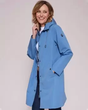 Cotton Traders Womens Weatherproof Hooded Jacket in Blue