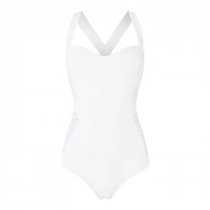 Jets Jets Parallels Low Back Swimsuit - WHITE