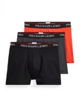 Polo Ralph Lauren 3 Pack Boxer Briefs - Black/Grey/Orange