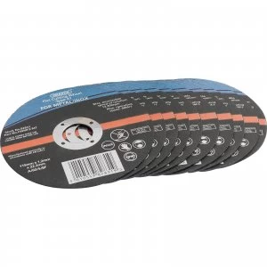 Draper Flat Thin Metal Cutting Disc 115mm Pack of 10