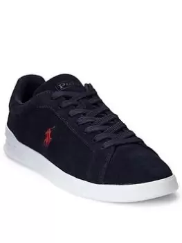 Polo Ralph Lauren Heritage Court Suede Trainers, Navy, Size 11, Men